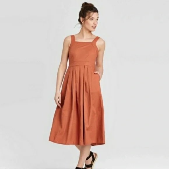 open lace back dress Chic Dress with Puff Sleeves & Pleated Details